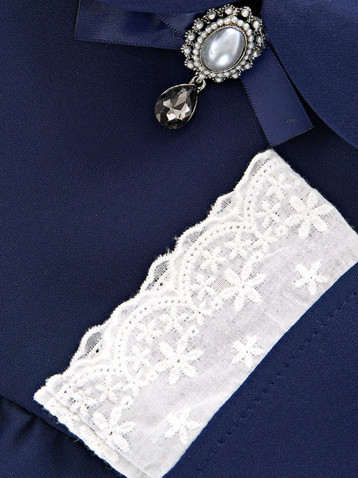 Платье с брошкой UD 7783 т.синий/капелька - Mini maxi фото 7