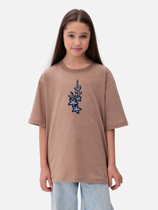 Цена за 5 шт. Термоаппликация Цветы, 20?9 см, серая, синяя