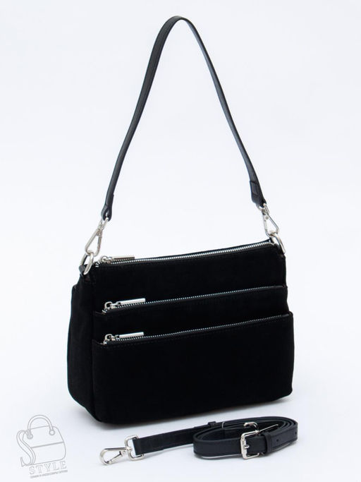 Сумка женская кожаная 8269PEF black Polina&Eiterou  в Новосибирске