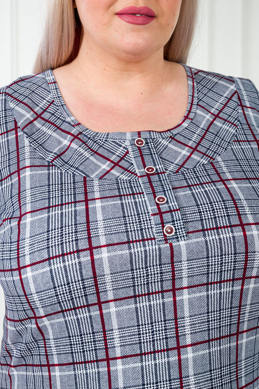 Туника женская из кулирки Наина серый макси - Амадэль фото 10