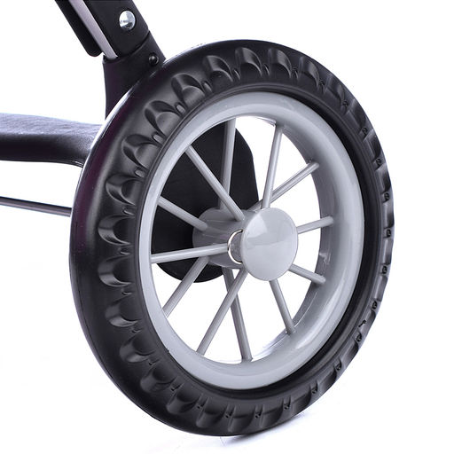 Коляска зима-лето для кукол, металлическая, с люлькой-переноской, с корзиной, цвет вишенка