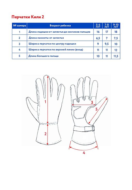 Перчатки детск. Кили_2 - Oldos фото 2