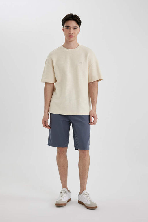 Футболка Comfort Fit с круглым вырезом и короткими рукавами - Defacto фото 2