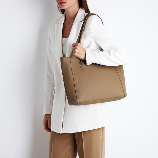 Сумка-шопер на молнии, цвет бежевый - Simaland фото 6