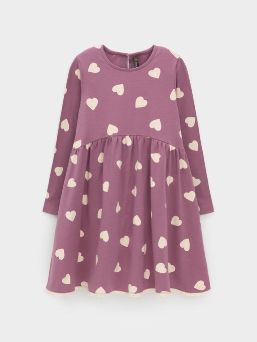 КР 5836/темная орхидея,сердечки к591 платье для дев