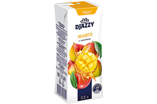 Цена за 5 шт.Djazzy, нектар Манго, 0.2л