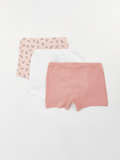 Beli Lastikli Bask?l? K?z Bebek Boxer 3l? - Waikiki фото 2