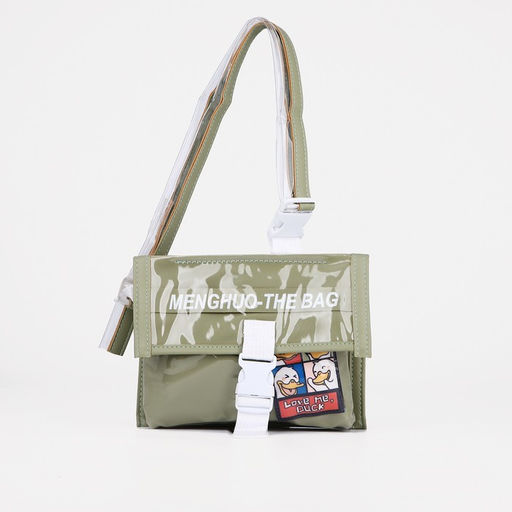 Сумка молодёжная на клапане, цвет зелёный - Simaland фото 2