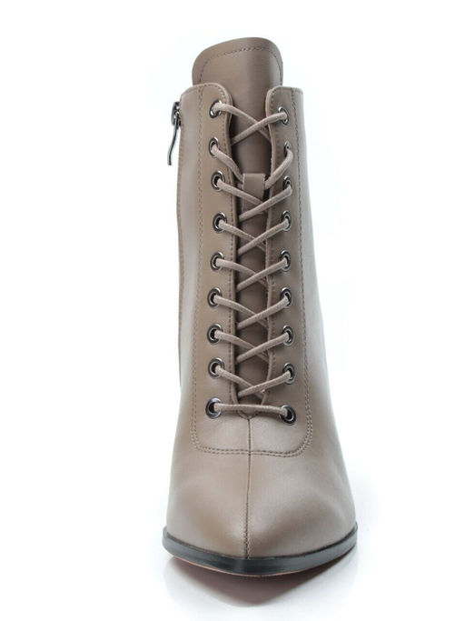 01-PCS125-3 DK. BEIGE Ботинки демисезонные женские (натуральная кожа, байка) - No name фото 9