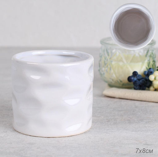 Кашпо 7x8 / 2030W /уп 12/120/белое