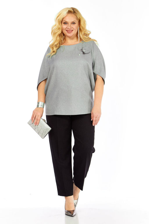 Блуза Элль стиль 2436а серый  фото 5