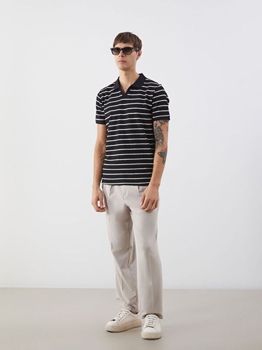 Polo Yaka ?izgili Erkek Ti??rt