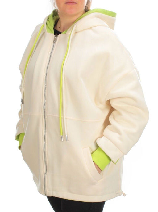 2561 BEIGE/ORANGE Худи женское (50 гр. синтепон) - Фабричный китай фото 13