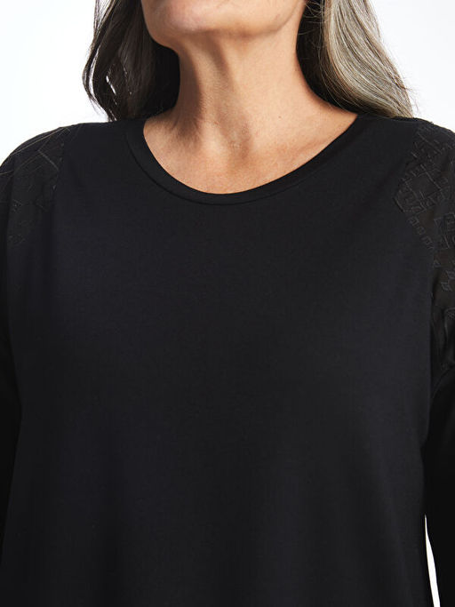 Bisiklet Yaka Nak??l? Kad?n Bluz