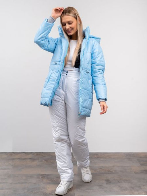 Костюм зимний, горнолыжный Арктика голубой-белый - Yollochka фото 4