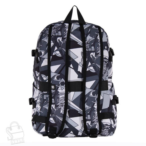 Рюкзак мужской текстильный 1879P black white Sikail - S-style фото 4