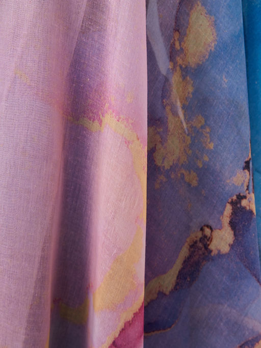 Большой, мягкий, тонкий и очень нежный двусторонний палантин с рисунком в стиле арт-деко - Tantino фото 4