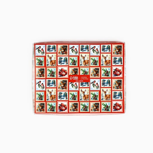 Цена за 5 шт. Коробка под 12 конфет с ячейками Новогодние сюжеты, 14.5 х 18.5 х 3 см - Дарите счастье фото 5