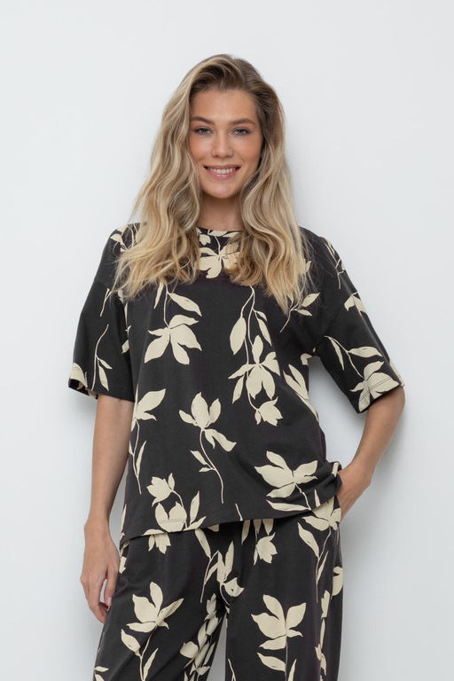 VERY NEAT _ ЕВТ 3184/черный кофе,магнолия фуфайка жен