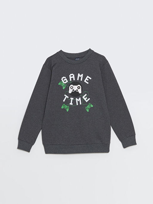 Bisiklet Yaka Erkek ?ocuk Sweatshirt