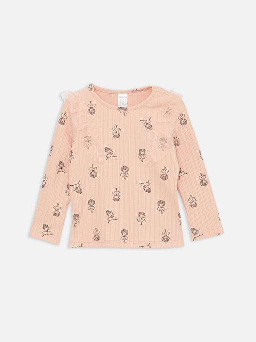 Bisiklet Yaka Uzun Kollu K?z Bebek Ti??rt 2li - Waikiki фото 3