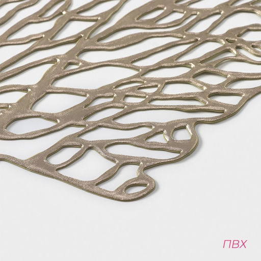 Салфетки сервировочные на стол Доляна «Кораллы», 4 шт., 48×39 см, золотые