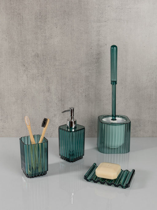 Диспенсер для жидкого мыла 380 мл зелёный акриловый пластик, полипропилен - Denastia фото 3