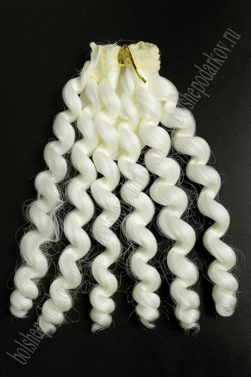 Фурнитура "Трессы для кукол Premium" 19 см; 29 гр (SF-2856) кудри №80