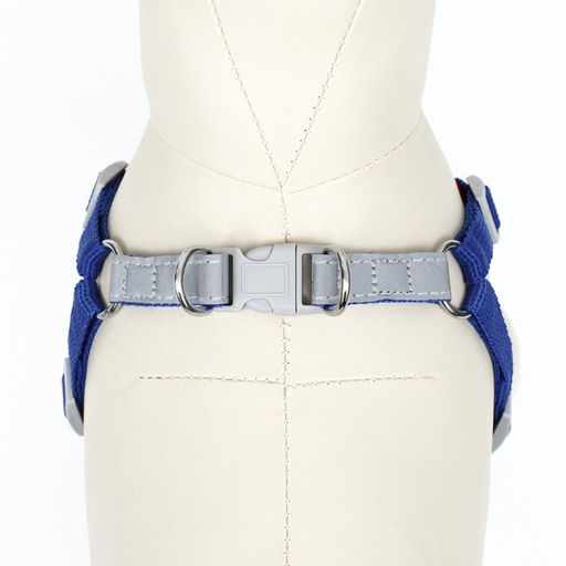 Комплект Sport+, L, поводок 120 x 1,5 см, ОШ 49-56 см, ОГ 56-68 см, вес животного 20-28 кг, синий 9 - Пижон фото 5