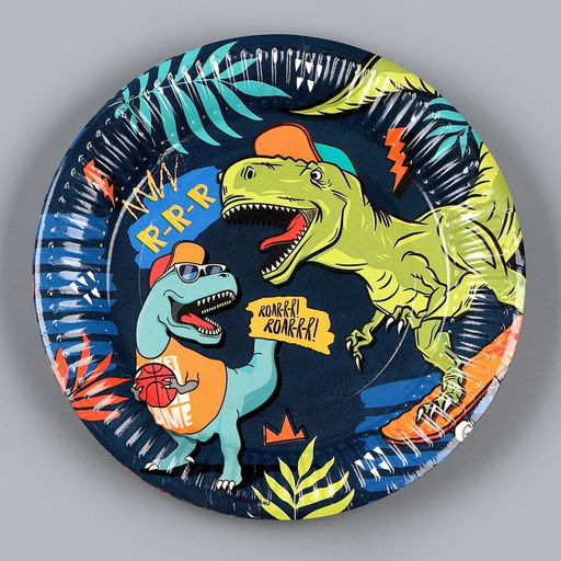 Тарелка бумажная Джунгли, 18 см, в наборе 6 штук - Страна карнавалия фото 2