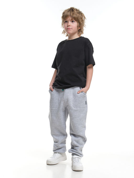 Брюки для мальчика штаны спортивные 22-0431 св.серый меланж - Mini maxi фото 5