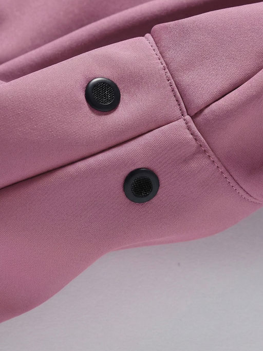 Парка женская софтшелл виндстоппер удлинённая с капюшоном малинового цвета 9614_1M