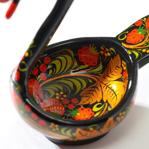 Конфетница дерево «Лебедь»,14×11×7 см, хохлома