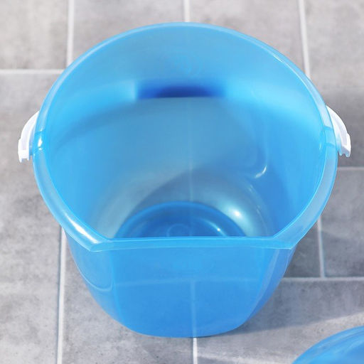 Ведро 12л. с плоской стороной с крышкой - Бриг фото 3