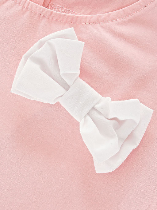 Платье для девочки хлопок UD 4833 крем розовый - Mini maxi фото 8