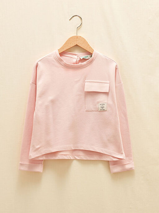 Bisiklet Yaka Bask?l? Uzun Kollu K?z ?ocuk Sweatshirt ve Pantolon - Waikiki фото 2