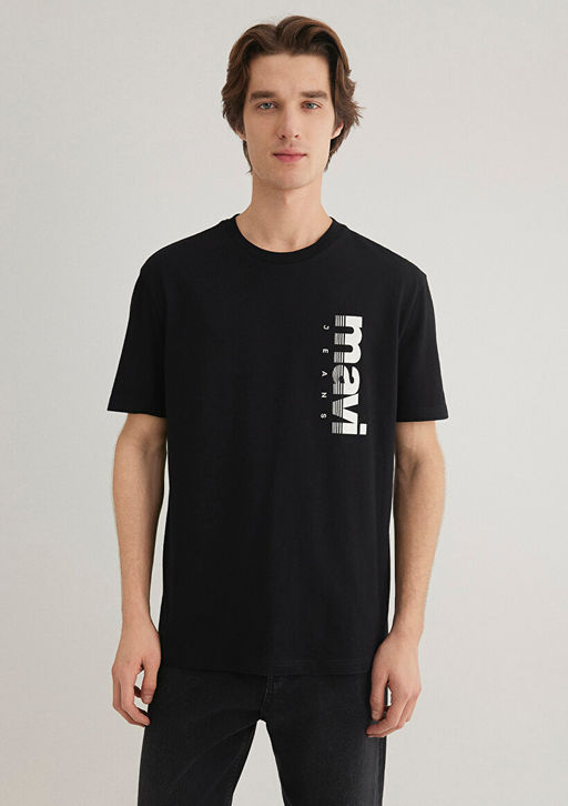 Mavi Jeans Bask?l? Siyah Tisort  фото 3