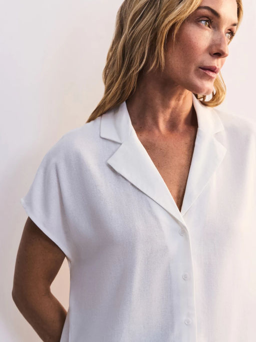 Льняная блуза с отложным воротником ZR2605012003-2 / Zarina