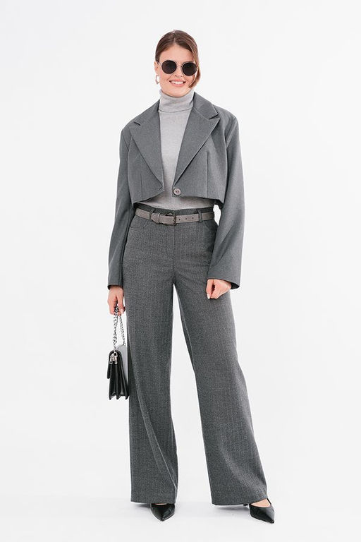 NOBBY, Женские брюки 441-39 (серая ёлочка)  фото 2