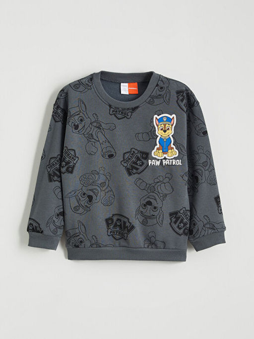 Bisiklet Yaka Paw Patrol Bask?l? Erkek ?ocuk Sweatshirt ve E?ofman Alt? 2li