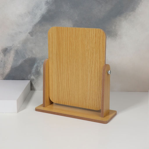 Зеркало настольное, прямоугольное, 22×24.5×9 см, (17×22 см), деревянное