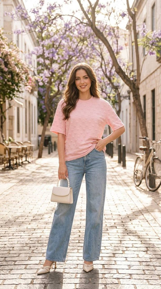 Футболка сердечки-рюши-жаккард хлопковая - Knitka wear фото 19