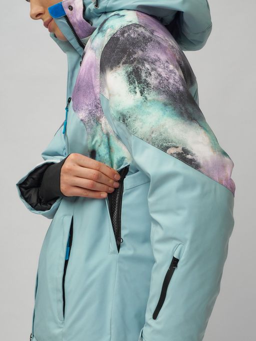Горнолыжный костюм женский большого размера голубого цвета 02263Gl - Chunmai фото 12
