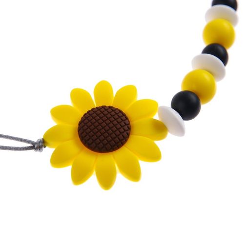 Держатель для соски - пустышки силиконовый Цветочек - Крошка я фото 3