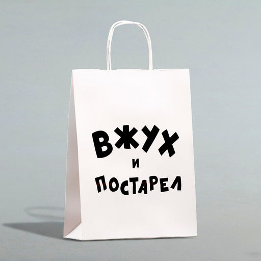 Пакет подарочный с приколами, крафт Вжух и постарел, белый, 32 х 24 х 10,5 см - UPAK LAND фото 5