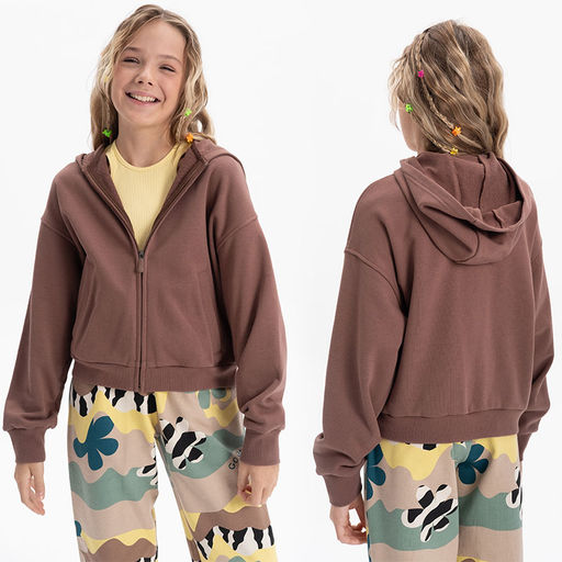 PELICAN, толстовка для девочек, Шоколадный