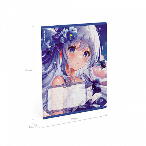 Цена за 10 шт. Тетрадь школьная ученическая ErichKrause Kawaii Whale, 18 листов, клетка (в плёнке по 10 шт.)_MIX-PACK  фото 10