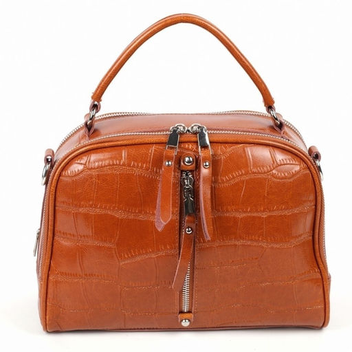 Женская кожаная сумка через плечо под крокодила 0171-909 - Cidirro фото 2