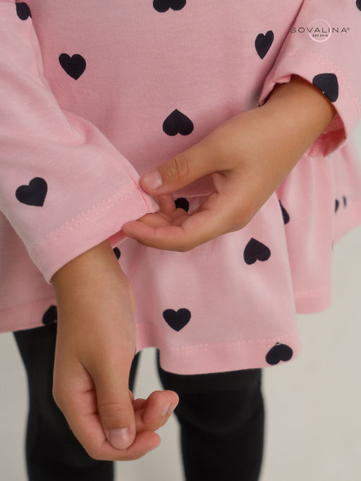 Костюм Алиса черные сердечки на розовом-черная - Sovalina фото 20