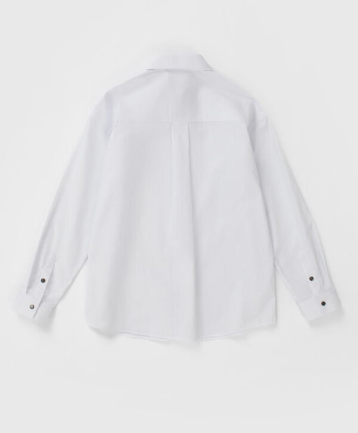 Сорочка оверсайз на кнопках белая Button Blue  фото 8